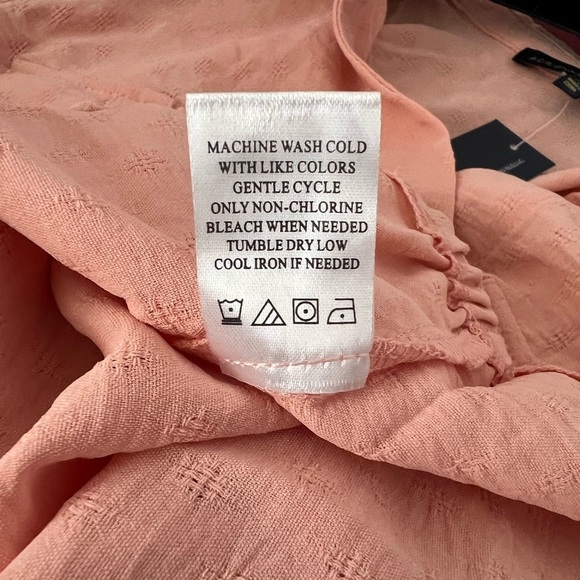 Adrienne Vittadini Peach Pink Pullover Women’s Top 3/4 length Sleeves Size Large - Picture 5 of 8